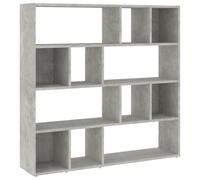 vidaXL Bibliothèque/Séparateur de pièce Gris béton 105x24x102 cm, séparateur de pièce, cloison de séparation, Armoire à Livres, bibliothèque