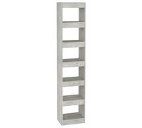vidaXL Bibliothèque/Séparateur de pièce Gris béton 40x30x198 cm