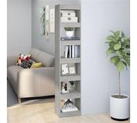 vidaXL Bibliothèque/Séparateur de Pièce Gris Béton
