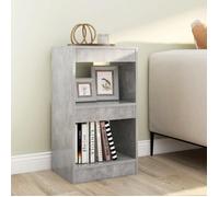 vidaXL Bibliothèque/Séparateur de pièce Gris béton 40x30x72 cm 811605