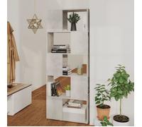 vidaXL Bibliothèque séparateur de pièce gris béton 60x24x155 cm