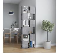 vidaXL Bibliothèque-Séparateur de pièce Gris béton 60x24x186 cm