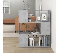 vidaXL Bibliothèque/Séparateur de pièce Gris béton 80x24x94 cm