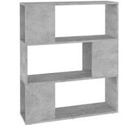 Vidaxl Bibliothèque/Séparateur De Pièce Gris Béton 80x24x94 Cm