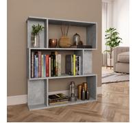vidaXL Bibliothèque/Séparateur de pièce Gris béton 80x24x96 cm