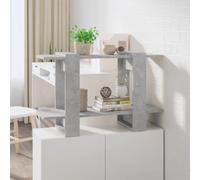 vidaXL Bibliothèque/Séparateur de pièce - Gris béton 80x30x51 cm
