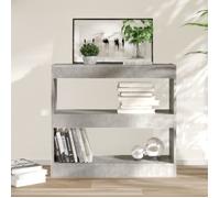 vidaXL Bibliothèque-Séparateur de pièce Gris béton 80x30x72 cm