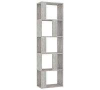Bibliothèque Séparateur de pièce Gris béton Bois d'ingénierie