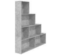 vidaXL Bibliothèque/Séparateur de pièce Gris béton Bois d'ingénierie