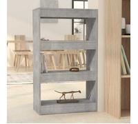 vidaXL Bibliothèque/séparateur de pièce gris béton bois d'ingénierie 811659