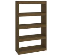 vidaXL Bibliothèque/Séparateur de pièce Marron miel 80x30x135,5 cm Pin