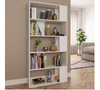 vidaXL Bibliothèque séparateur de pièce 800099 – Meuble de rangement, bois d'ingénierie blanc