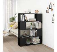 vidaXL Bibliothèque/Séparateur Noir 100x24x124 cm Bois d'ingénierie