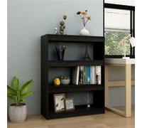 vidaXL Bibliothèque/Séparateur Noir