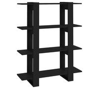 vidaXL Bibliothèque/Séparateur de pièce Noir 100x30x123,5 cm