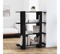 vidaXL Bibliothèque/Séparateur de pièce Noir 100x30x123,5 cm