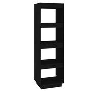vidaXL Bibliothèque/Séparateur de pièce Noir 40x35x135 cm Pin massif