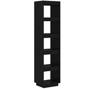 vidaXL Bibliothèque/Séparateur de pièce Noir 40x35x167 cm Pin Solide