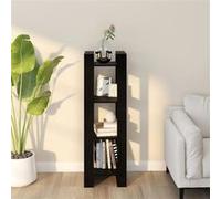vidaXL Bibliothèque/Séparateur Noir Pin massif