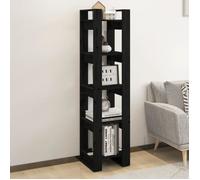 vidaXL Bibliothèque / séparateur de pièce Noir 41x35x160 cm Pin solide