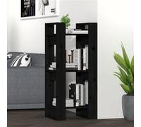 vidaXL Bibliothèque/Séparateur de pièce Noir 41x35x91 cm Pin solide813863 Noir G