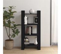 vidaXL Bibliothèque/Séparateur de pièce Noir 60x35x125 cm