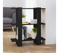 vidaXL Bibliothèque/Séparateur de pièce Noir 80x30x123,5 cm