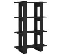 vidaXL Bibliothèque/Séparateur de pièce Noir 80x30x123,5 cm