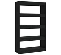 vidaXL Bibliothèque/Séparateur de pièce Noir 80x30x135 cm Aggloméré