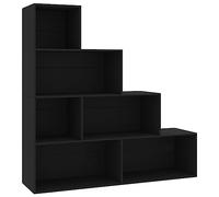 vidaXL Bibliothèque/Séparateur de pièce Noir Bois d’ingénierie