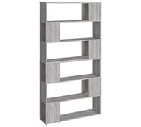 vidaXL Bibliothèque séparateur de pièce Sonoma gris bois d'ingénierie 100x24x188 cm
