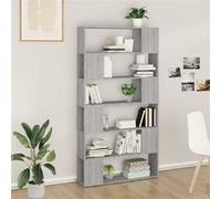 vidaXL Bibliothèque séparateur de pièce Sonoma gris bois d'ingénierie 100x24x188 cm