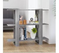 vidaXL Bibliothèque - Séparateur de pièce Sonoma gris 100 x 30 x 87 cm