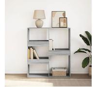 vidaXL Bibliothèque/Séparateur de pièce sonoma gris 100x33x115 cm, séparation de pièce, cloison de pièce, étagère à livres, 854513