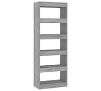 vidaXL Bibliothèque/Séparateur de pièce Sonoma Gris Bois d'ingénierie