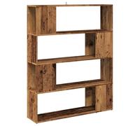 vidaXL Bibliothèque/Séparateur de pièce Vieux Bois 100x24x124,5 cm, séparation de pièce, cloison de pièce, Armoire à Livres, bibliothèque, séparateur