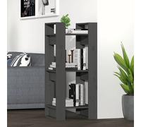 vidaXL Bibliothèque Séparateur - Gris