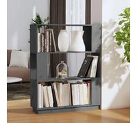 vidaXL Bibliothèque/Séparateur Gris 80x25x101 cm Pin massif