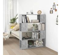 vidaXL Bibliothèque/séparateur gris béton 100 cm