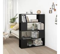 vidaXL Bibliothèque/Séparateur Noir 100x24x124 cm Bois d'ingénierie