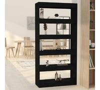 vidaXL Bibliothèque/Séparateur Noir