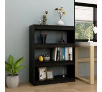 vidaXL Bibliothèque/Séparateur Noir