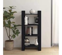vidaXL Bibliothèque/Séparateur - Noir 60x35x125 cm