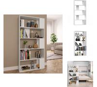 vidaXL Bibliothèque/Séparation de pièce Blanc 80x24x159 cm Bois composite - Bibliothèques & Armoires à livres