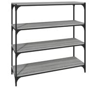 vidaXL Bibliothèque Sonoma gris 100x33x100 cm Bois d'ingénierie acier