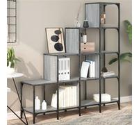 vidaXL Bibliothèque Sonoma gris 122x30x132 cm Bois d'ingénierie et métal Industriel
