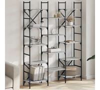 vidaXL Bibliothèque sonoma gris 127,5x28,5x172,5 cm bois d'ingénierie