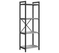 Vidaxl Bibliothèque Sonoma Gris 40 X 30 X 118 Cm Bois Et Acier