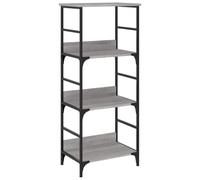vidaXL Bibliothèque 3 compartiments – Sonoma gris, bois d'ingénierie, 50x33x117,5 cm