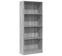 vidaXL Bibliothèque Sonoma Gris 60x24x143 cm Bois d'ingénierie | Beaucoup d'espace pour vos livres et petits objets, look moderne et minimaliste, surface robuste et lisse